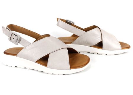 Silva Chiara sandale damă piele naturală bej-gri