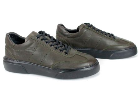 Pantofi bărbătești Cavero din piele naturală verde