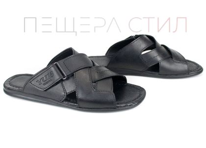 Papuci bărbătești Nero Flexo din piele naturală, culoare neagră