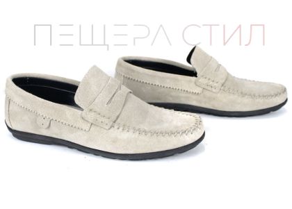 Miro Dolce mocasini bărbați piele întoarsă bej