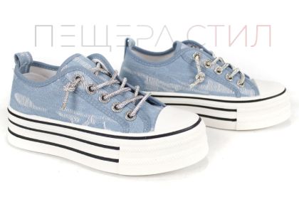 Bella Vista Bleu – pantofi sport casual pentru femei în nuanță denim deschis