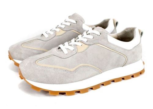 Pantofi barbatesti din piele naturala si piele intoarsa de culoare albastru inchis - model Dynamic Flair
