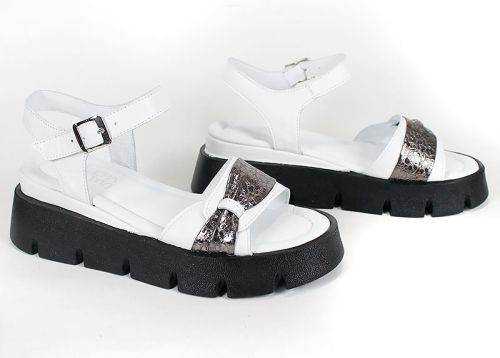 Pantofi casual dama din piele naturala cu imprimeu floral - model Luna