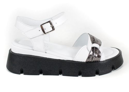 Pantofi casual dama din piele naturala cu imprimeu floral - model Luna