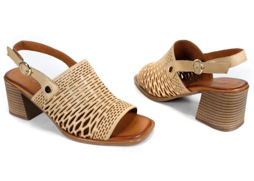 Pantofi casual dama din piele naturala cu imprimeu floral - model Luna