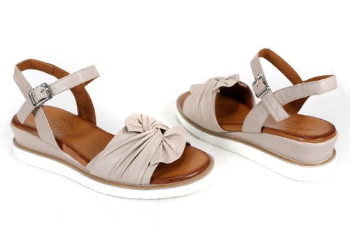 Pantofi casual dama din piele naturala cu imprimeu floral - model Luna