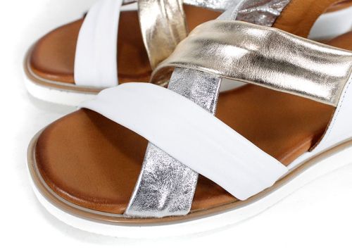 Pantofi casual dama din piele naturala cu imprimeu floral - model Luna