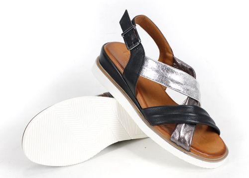 Pantofi casual dama din piele naturala cu imprimeu floral - model Luna