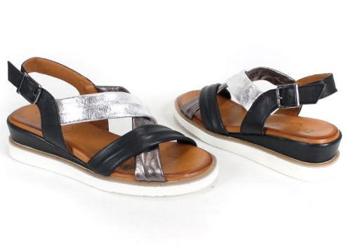 Pantofi casual dama din piele naturala cu imprimeu floral - model Luna