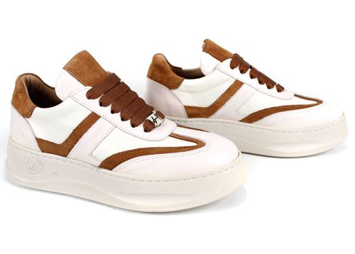 Adidasi dama din piele naturala negru si platina cu perforare - model Ebony Trail