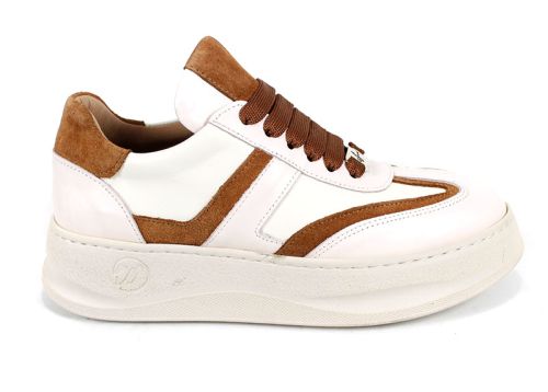 Adidasi dama din piele naturala negru si platina cu perforare - model Ebony Trail