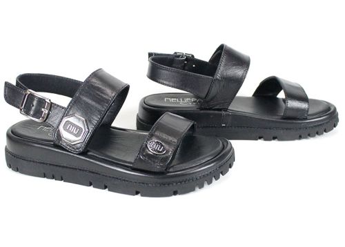 Sandale damă Senso Forte din piele naturală – negre sau cafenii