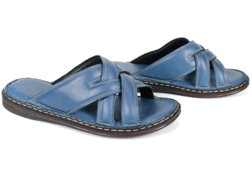 miro vento papuci barbati piele naturala denim