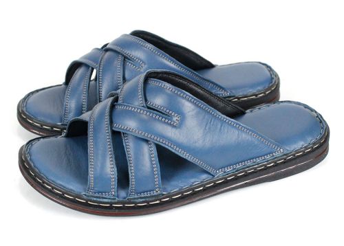 miro vento papuci barbati piele naturala denim