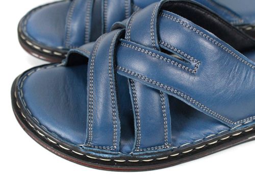 miro vento papuci barbati piele naturala denim