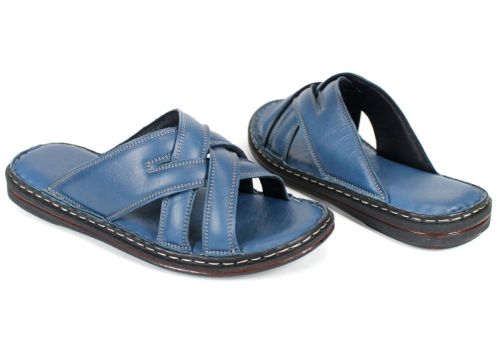 miro vento papuci barbati piele naturala denim