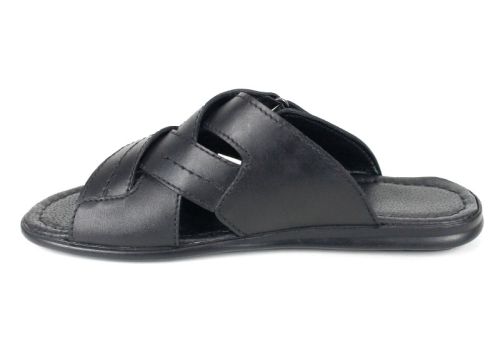 Papuci bărbătești Nero Flexo din piele naturală, culoare neagră