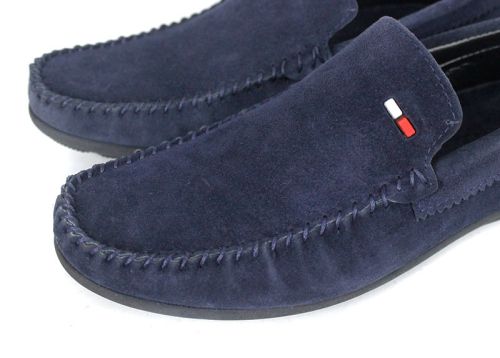 Mocasini Miro Classico piele întoarsă bleumarin