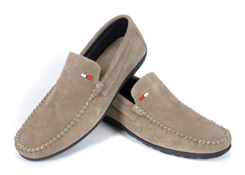 Moccasini Miro Classico vizon din piele întoarsă pentru bărbați