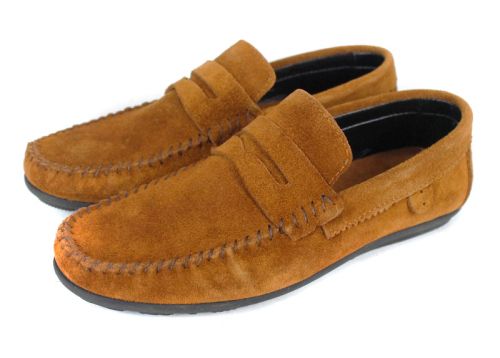 Mocasini bărbați Miro Dolce piele întoarsă maro deschis