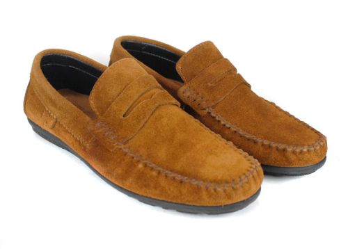 Mocasini bărbați Miro Dolce piele întoarsă maro deschis