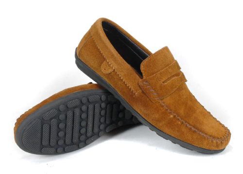 Mocasini bărbați Miro Dolce piele întoarsă maro deschis