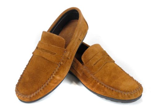 Mocasini bărbați Miro Dolce piele întoarsă maro deschis