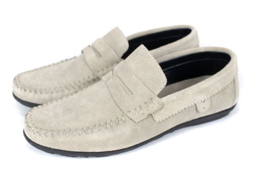 Miro Dolce mocasini bărbați piele întoarsă bej