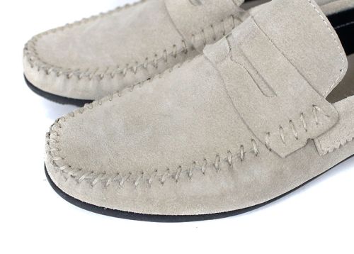 Miro Dolce mocasini bărbați piele întoarsă bej