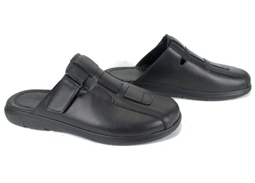 Silent Note – Sabot bărbătesc cu velcro din piele naturală