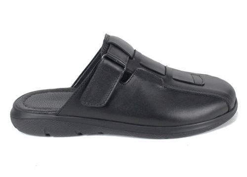 Sabot bărbătesc Silent Note cu velcro din piele naturală