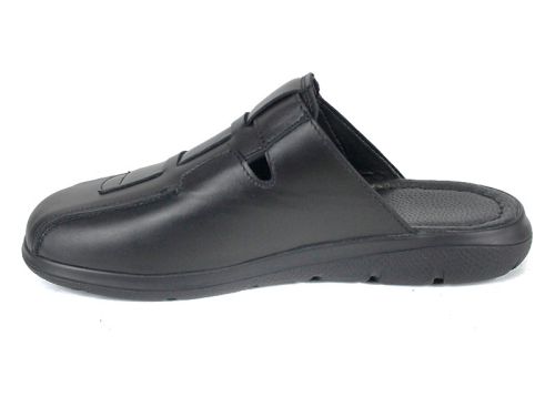 Sabot bărbătesc Silent Note cu velcro din piele naturală