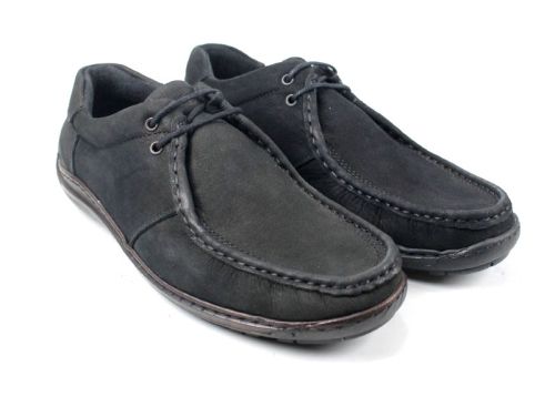 Mocasini barbati din nubuc natural in maro - Model Donato