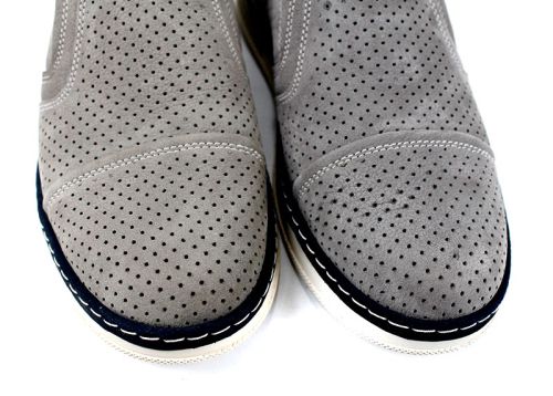 Mocasini barbati din nubuc natural in maro - Model Donato