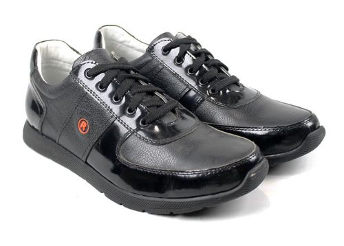 Pantofi barbati din piele în albastru închis - Model Alexander