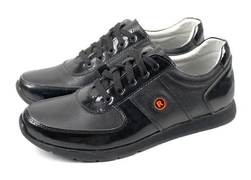 Pantofi barbati din piele în albastru închis - Model Alexander