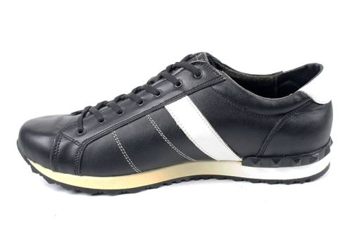 Încălțăminte sport pentru bărbați în alb și negru - Model Erol.