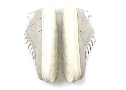 Pantofi sport barbati din piele intoarsa naturala in bej - Model Ringo.