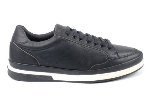 Pantofi sport bărbați cu șireturi în negru - Model Franz.