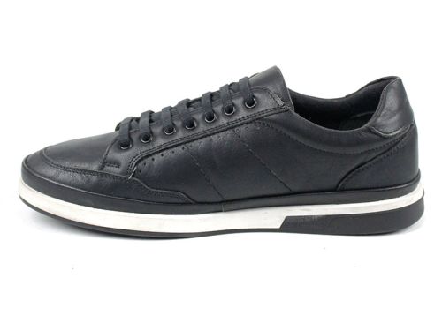 Pantofi sport bărbați cu șireturi în negru - Model Franz.