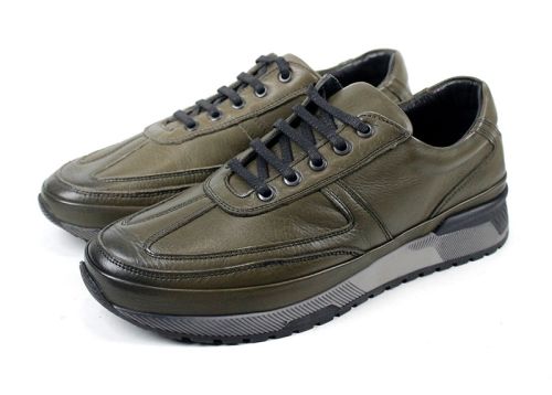 Pantofi casual pentru bărbați cu șireturi în verde - Model Antoine.