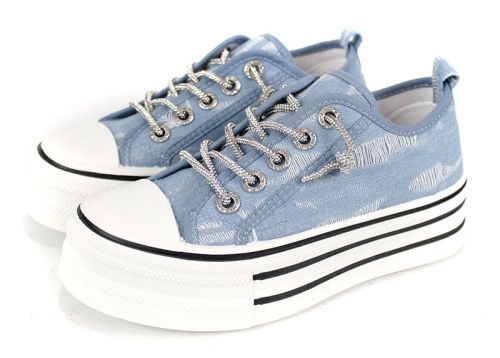 Bella Vista Bleu – pantofi sport casual pentru femei în nuanță denim deschis