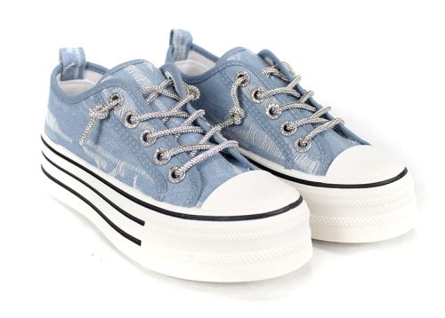 Bella Vista Bleu – pantofi sport casual pentru femei în nuanță denim deschis