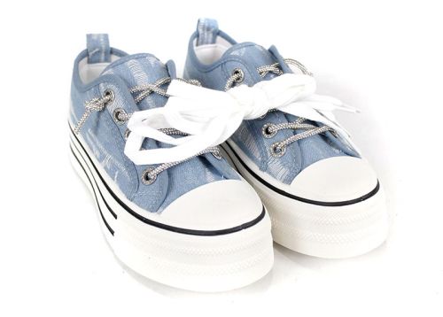 Bella Vista Bleu – pantofi sport casual pentru femei în nuanță denim deschis