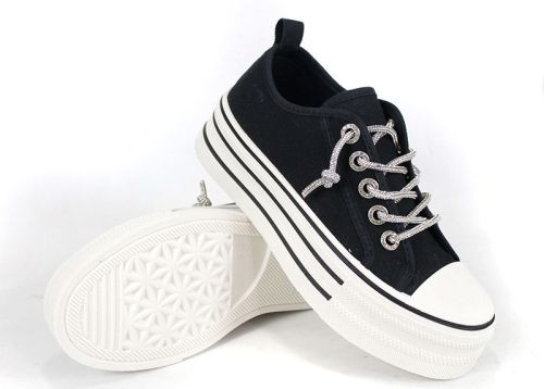 Bella Vista Negru – sneakers damă cu platformă înaltă și stil modern urban