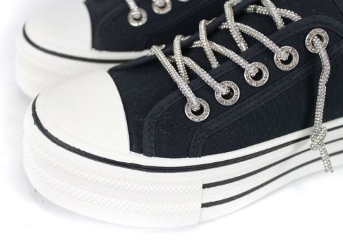 Bella Vista Negru – sneakers damă cu platformă înaltă și stil modern urban