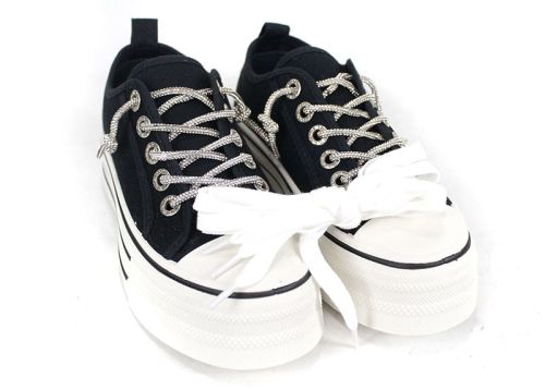 Bella Vista Negru – sneakers damă cu platformă înaltă și stil modern urban