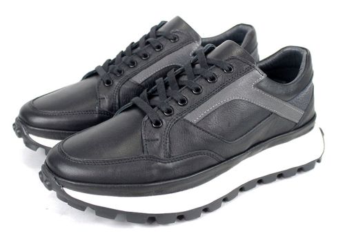 Pantofi sport bărbătești din piele naturală Verso Notte – confort și stil pentru fiecare zi