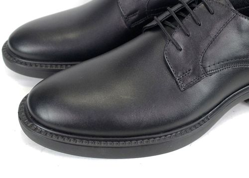 Pantofi eleganți bărbătești Inverno Classico – piele naturală neagră cu talpă groasă de iarnă