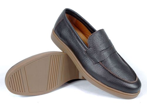 Pantofi bărbătești Linea Nobile – piele naturală maro floater cu talpă flexibilă